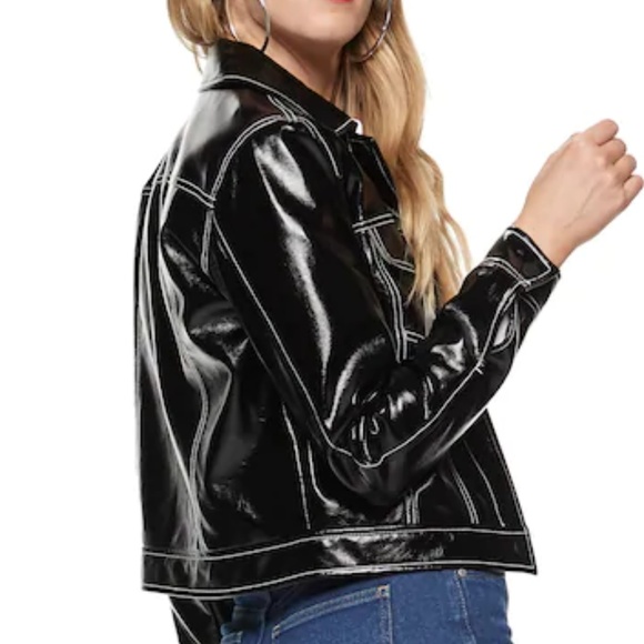 NINE WEST Soft Patent Leather Jacket BNWT - Picture 2 of 8